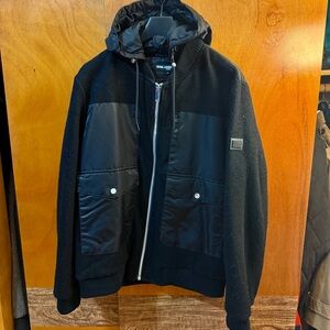 Karl Lagerfeld Black Hooded Jacket